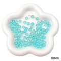 Perles rondes en verre craquelé bleu aqua 8mm pour la création de bijoux DIY - Ouverture Env 1mm 20 Pcs/Paquet / Perle Ronde Craquelée Bleue