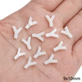 Letter Y white freshwater shell bead 9x10mm for DIY jewelry making and handmade accessories - Letter Y / 2 Pcs/Set / Original Color