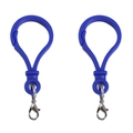Blauwe acryl gloeilamp sleutelhanger haak met metalen karabijnhaak voor tasaccessoires - 24x47mm (10 Stuks/Verpakking) / Donkerblauw