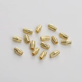 Faceted 14K gold plated spacer beads for DIY jewelry making with smooth metallic finish - Faceted Cylinder Style (FGT419) / 10 Pieces/Pack (3x6mm)