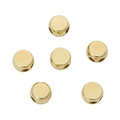 6 pieces of round 14K gold-filled silicone beads for DIY bracelet and necklace making - 8mm Double Hole Silicone Flat Round Style (1 Piece/Pack) / Gold (FGT457)