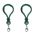 Donkergroene acryl sleutelhangerhaken met zilveren karabijnsluiting voor handgemaakte tas - 24x47mm (10 Stuks/Verpakking) / Donkergroen