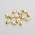 14K gold filled twisted oval loose beads for DIY handmade jewelry and bracelet crafting - Twisted Olive Style (FGT419) / 10 Pieces/Pack (3x7mm)