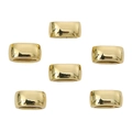 Polished 14K gold filled round slide stopper beads for DIY jewelry making - 9mm Silicone Flat Square Style (1 Piece/Pack) / Gold (FGT457)