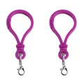 Paar paarse acryl sleutelhangers met zilveren karabijnsluitingen voor DIY-handwerk - 24x47mm (10 Stuks/Verpakking) / Fuchsia