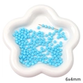 Perles de verre à facettes bleu ciel 6x4mm pour bijoux DIY dans un bol blanc - Ouverture Env 1mm 20 Pcs/Paquet / Perle Rondelle Bleue Solide
