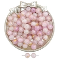 Pink and white gradient 10mm glass beads with gold foil flakes for DIY jewelry making - 10mm / Pink Purple Gold Foil Frosted (Color 13)