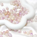 Χειροποίητες γυάλινες χάντρες Aurora Purple για DIY κατασκευή βραχιολιών και κολιέ - 10mm Τρύπα 1mm 20Τεμ/Πακέτο / Λευκό και Μωβ Μάρμαρο (Αρ. 3)