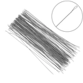 Silver twisted beading needles with a closed ring for DIY jewelry making - 130mm x 0.6mm (2 Pieces/Pack)