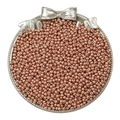 Bulk 2mm to 4mm rose gold glass seed beads for DIY jewelry making in decorative dish - Rose Gold