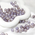 Round 10mm iridescent lavender crackle glass beads for DIY jewelry making - 10mm 1mm Hole 20 Beads/Pack / No.1 Light Purple