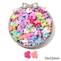 Colorful acrylic butterfly beads 15x12mm for DIY handmade jewelry bracelets - Butterfly / 15x12mm (50 Pieces/Pack) / Random Mixed Colors