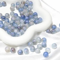 Perles en verre aurore boréale 10mm avec texture marbrée pour bijoux DIY faits main - 10mm Trou 1mm 20 Perles/Sac / N°9 Lavis Bleu-Violet