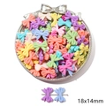 Bunte 18x14mm Acrylperlen in Schleifenform für DIY handgemachten Schmuck - Schleife