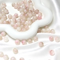 Perles rondes aurore bleue de 10mm avec textures roses pour la création de bijoux DIY - 10mm Trou 1mm 20 Perles/Sac / N°12 Texture Fleur de Cerisier