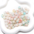 Macro shot of colorful cracked glass beads in light pink and blue for DIY jewelry - 10mm (Hole Approx 1mm, 20 Pcs/Pack) / Color 14 (Macaron Mixed)