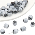 Light gray 8mm Millefiori glass beads with star pattern for DIY bracelet jewelry - 8mm (10Pcs/Pack) / Gray