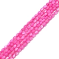 Glänzende rosa Muschel-Reisperlen für DIY-Schmuck handgefertigte Ketten und Ohrringe - 3x5mm (37cm/Strang) / Fuchsia