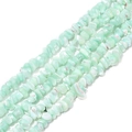 Irregular light green shell beads for DIY jewelry making with natural pearl luster finish - Approx 7-8mm (38cm/Strand) / Light Green