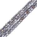 Ovale Botswana-Achat-Perlen mit grauen Streifenmustern für DIY-Schmuckherstellung - 3x5mm (37cm/Strang) / Grau