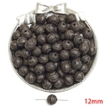 12mm retro acrylic round beads with gold wave texture for DIY jewelry making - Pattern Round Style / 12mm (Approx. 35 Pieces/Pack) / Black & Gold
