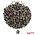 Vintage 14x9mm baroque gold acrylic spacer beads for DIY jewelry making and crafts - Clock Drum Style / 14x9mm (Approx. 40 Pieces/Pack) / Black & Gold