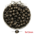 Retro black oval acrylic beads with gold geometric patterns for DIY jewelry making 9x13mm - Oval Style / 9x13mm (Approx. 45 Pieces/Pack) / Black & Gold