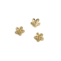Golden 14K gold plated snowflake flower charm with sparkling cubic zirconia for DIY jewelry - #01 (Zirconia Inlaid Bead Cap)