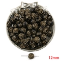 12mm retro black and gold acrylic rose beads for DIY jewelry and necklace making - Double Sided Rose Round Style / 12mm (Approx. 50 Pieces/Pack) / Black & Gold