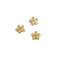 14K gold filled flower spacers with cubic zirconia for DIY jewelry making sets - #03 (Zirconia Inlaid Bead Cap)