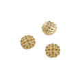 Golden flower charm beads with cubic zirconia for DIY jewelry making sets - #07 (Zirconia Inlaid Bead Cap)