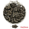Vintage black baroque angel beads with gold accents for DIY jewelry, 14x23mm size - Angel Style / 14x23mm (Approx. 25 Pieces/Pack) / Black & Gold