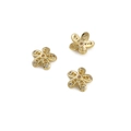 DIY 14K gold filled flower spacers with sparkling cubic zirconia for jewelry making - #08 (Zirconia Inlaid Bead Cap)