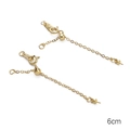 Verstelbare 14K gouden verlengketting met karabijnsluiting voor DIY armbanden - Kreeftsluiting Verstelbare Schuifkraal (Stijl 01) / 1 Stuk (6cm) / Goud