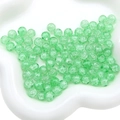 DIY jewelry emerald green 8/10mm crackle glass beads in a white floral ceramic bowl - 8mm (Approx. 50 Pieces/Pack) / Light Green