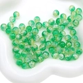 Green and gold crackle glass beads for DIY jewelry in a white heart-shaped dish - 8mm (Approx. 50 Pieces/Pack) / Dark Green