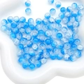 Perles en verre craquelé bleu et blanc 8mm pour création de bijoux DIY en plateau - Bleu clair