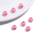 Perles roses en acrylique à trous multiples pour la création de bijoux DIY - 5 Pièces/Paquet / Rose