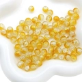 Perles en verre craquelé doré de 8mm pour bijoux DIY et bracelets artisanaux - Jaune