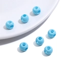 Perles rondes en acrylique bleu ciel avec trous pour bijoux DIY et chaînes de téléphone - 5 Pièces/Paquet / Bleu