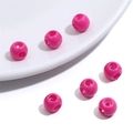 Perles en acrylique rose vif à trous multiples pour bijoux DIY et chaînes de téléphone - 5 Pièces/Paquet / Rose rouge