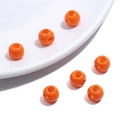 Perles en acrylique orange vif avec design multi-trous pour bijoux DIY et pendentifs - 5 Pièces/Paquet / Rouge Orangé