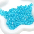 Perles rondes en verre craquelé bleu clair 8mm pour bijoux et bracelets DIY faits main - Bleu