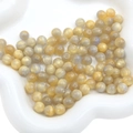 Perles en résine dorée polie avec effet œil de chat pour création de bijoux DIY - 8mm / Orange