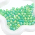 Perles en résine vert menthe et bleu lac avec effet œil de chat pour bijoux DIY - 8mm / Vert