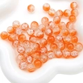 10mm orange crackle glass beads with translucent texture for DIY jewelry making - 10mm (Approx 40 Beads) / Orange Red