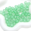 Green 10mm ice crack glass beads for DIY jewelry making in a white display tray - 10mm (Approx 40 Beads) / Light Green