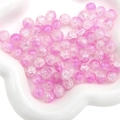 Rosa Crackle-Glasperlen 10mm für DIY-Schmuckherstellung auf einem Keramiktablett - 8mm (50 Stück) / Rosa