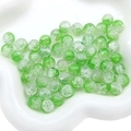 10mm green and white ice-cracked glass beads in a white tray for DIY jewelry making - 10mm (Approx 40 Beads) / Grass Green