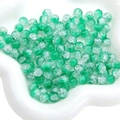 Grüne 10mm Eiscrack-Glasperlen mit Bruchmuster für DIY-Schmuckherstellung und Ketten - 8mm (50 Stück) / Grün